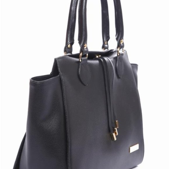 Bassira Black Italian Leather Handbag - Picture 3 of 7